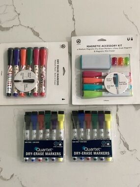 Quartet and Assorted Dry-Erase Marker Sets - Multicolor